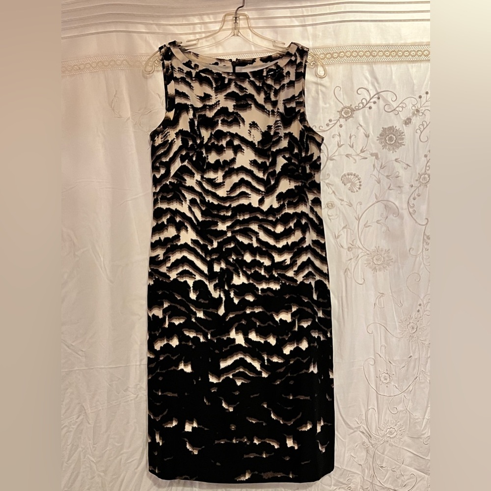 Banana republic size 8 gorgeous, black and white dress looks new